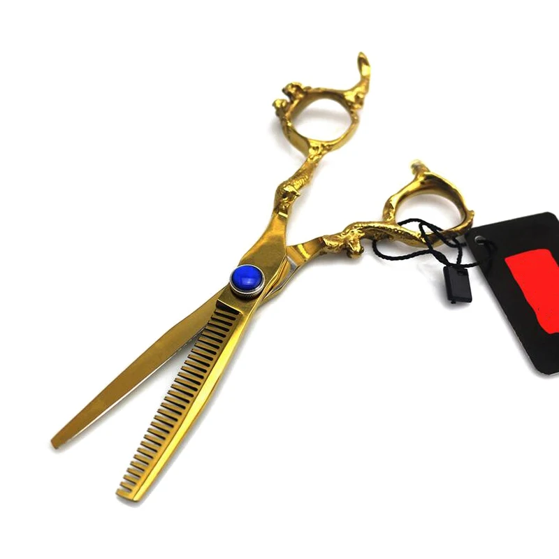 
6 Inches Dragon Design Gold Plating Scissors Hairdressing Scissors .WB100-517 