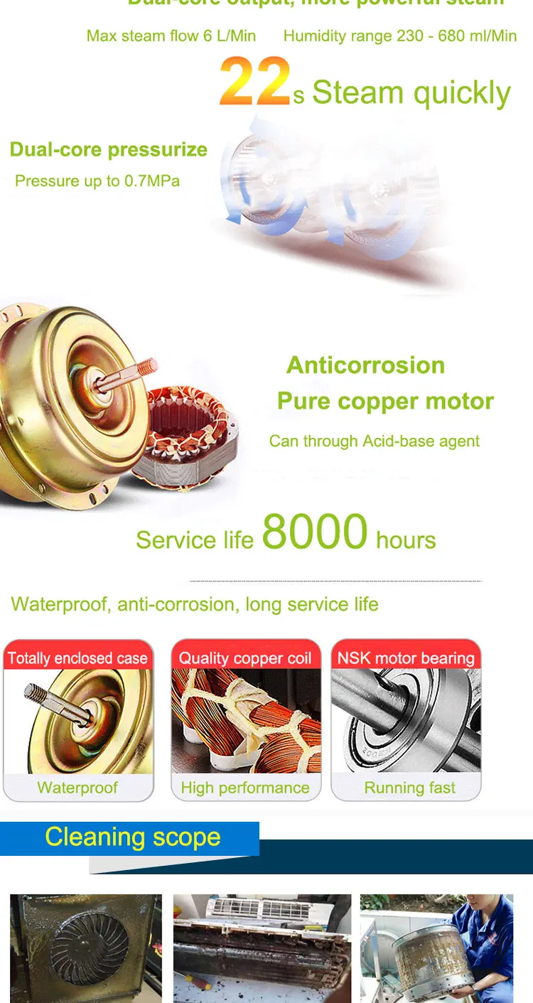 Home appliances high temperture pressure steam cleaning machine