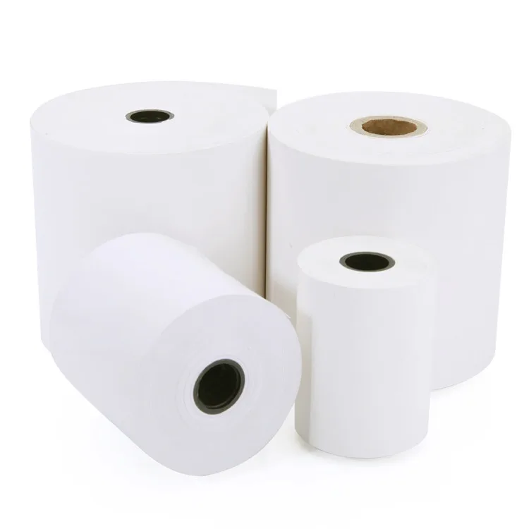 Factory outlet 55gsm roll thermal paper jumbo reels for ATM POS terminal