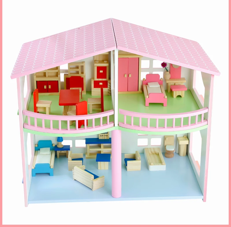 rosa Juego de 5 ángeles apilables de juguete brillante de muñeca rusa hecha a mano juguete de madera para niños decoración de habitación infantil