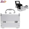 Silver high-capacity trunk travel bag Jewelry case Women Makeup case
