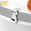 custom 925 sterling silver plated rose gold silver charm lock pave beads for pandora bracelet and bangle for women kids jewelry