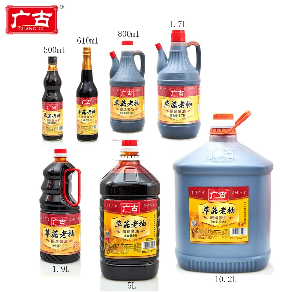 
Chinese Traditional Healthy Liquid Sauce 5L*2 bottle Mushroom Dark Soy Sauce 