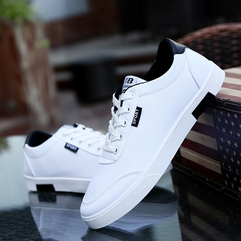 

Hot Style Fashion Breathable Sport Casual Canvas Shoes For Men, White, blue, black