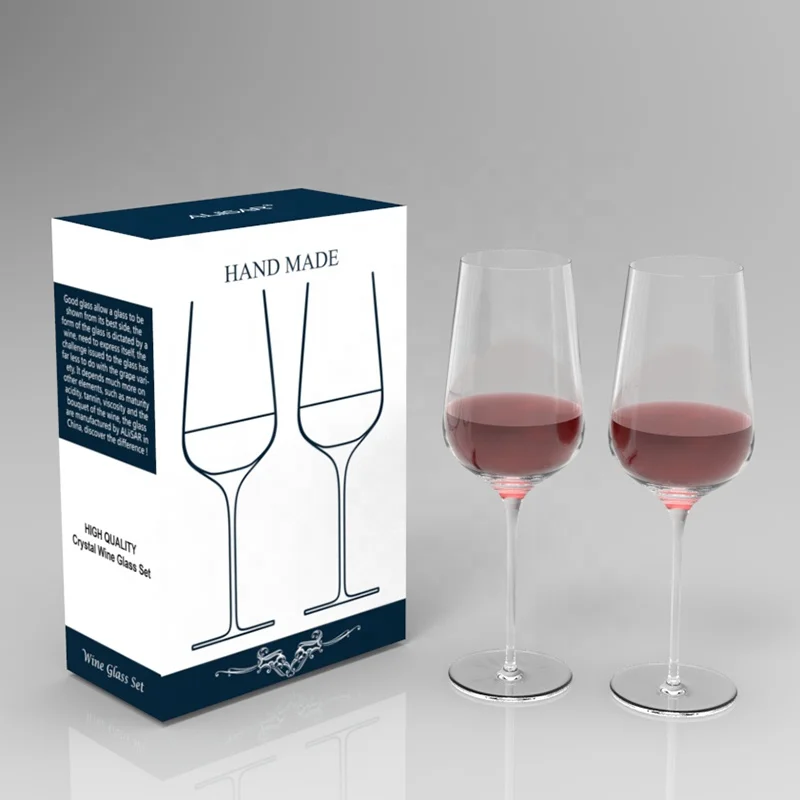 

ALiiSAR quality chinese products luxury gift box for wine glass, Clear