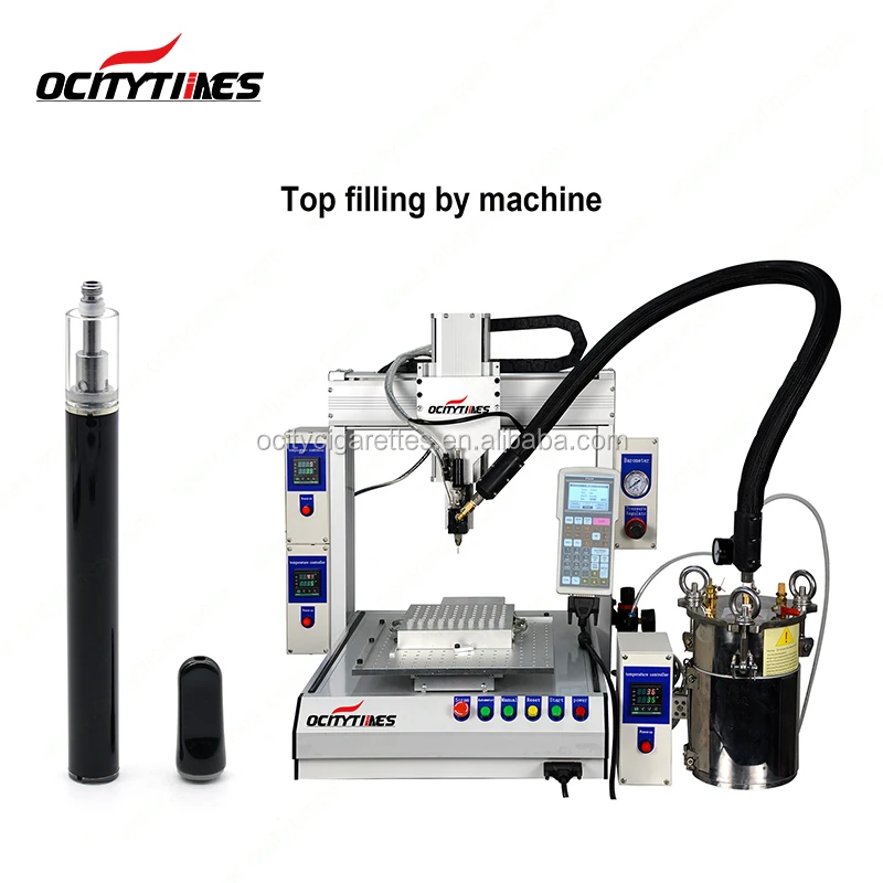 ocitytimes-f1 close system vape pen pod filler cbd oil cartridge filling machinery