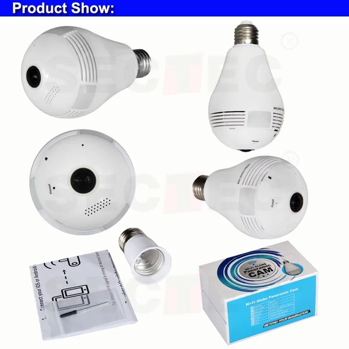 Camera 360 độ Độ phân giải màn hình Camera IP Camera không dây Wifi HD Camera