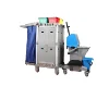 Combined Cleaning Cart Multipurpose Hotel Cleaning Janitorial Trolley Janitor Cart