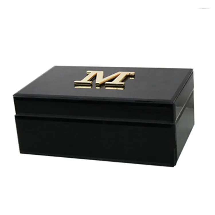 Wholesale Customized Black Glass Jewelry Box Buy Jewelry Box,Glass