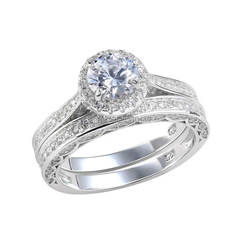 Stunning 1.00 CT Princess Cut Simulated CZ Diamond /& CZ Blue Sapphire .925 Sterling Silver Plated Flower Look Cute Engagement /& Wedding Ring Womens