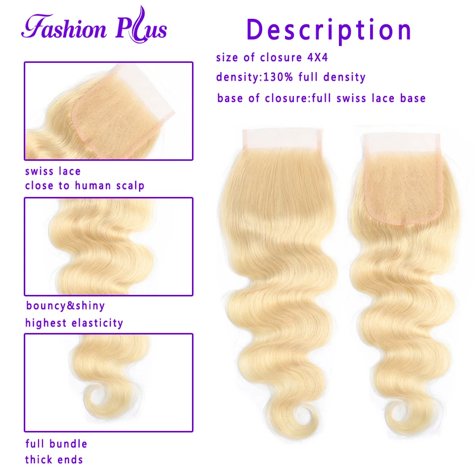 12a Unprocessed Virgin Russian Hair Extension,Body Wave 613 Virgin