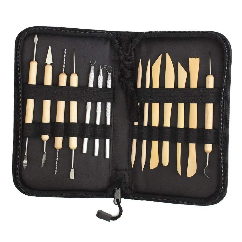 Wax//Modeling//Polymer Clay Carving Tools 6pc 8/" Ribbon Sculpting Artist Tool Set