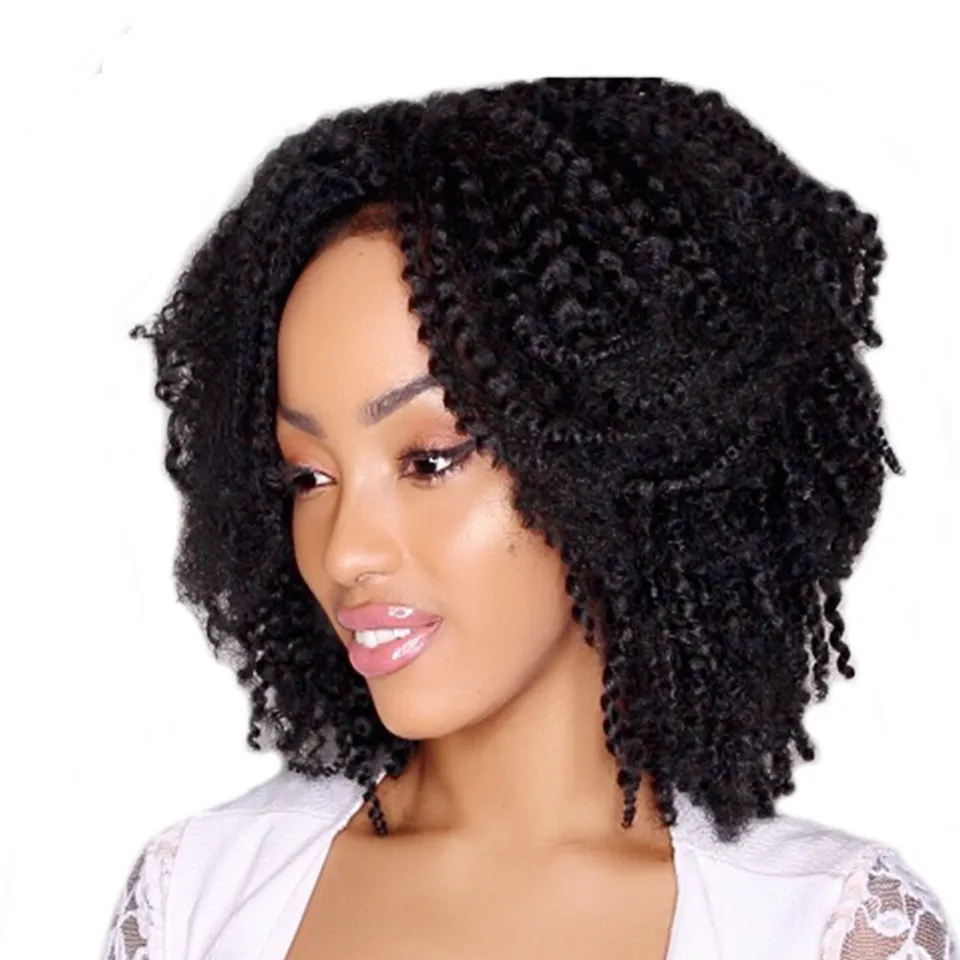 Synthetic Jamaican Bounce Marlibob Afro Curly Twist Crochet Braid.