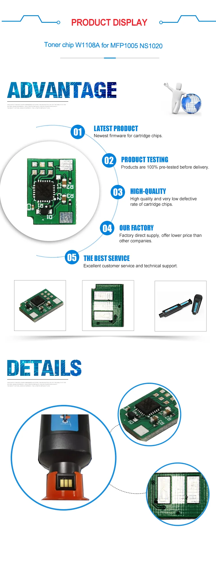 New Toner Chip W1105a W1106a W1107a 106a 107a For Hps New Laser Printer Mfp 131a 133pn 135a 136a 137fnw 138fnw 107a 108a Buy Compatible Cartridge Chips W1105a W1106a W1107a 105a 106a