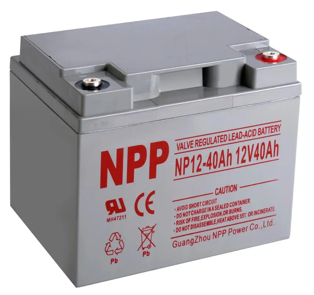 NPP 12V 40ah Germany standard VRLA battery for UPS / Standby power applications