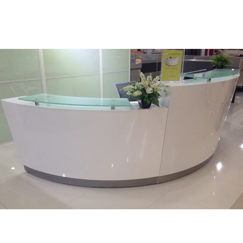 Customized Lux High End Personalized Desk Bar Counter Reception Desks Modern White Buy