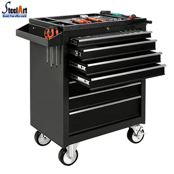 Professional Powder Coated Metal Tool Box With Wheels Buy