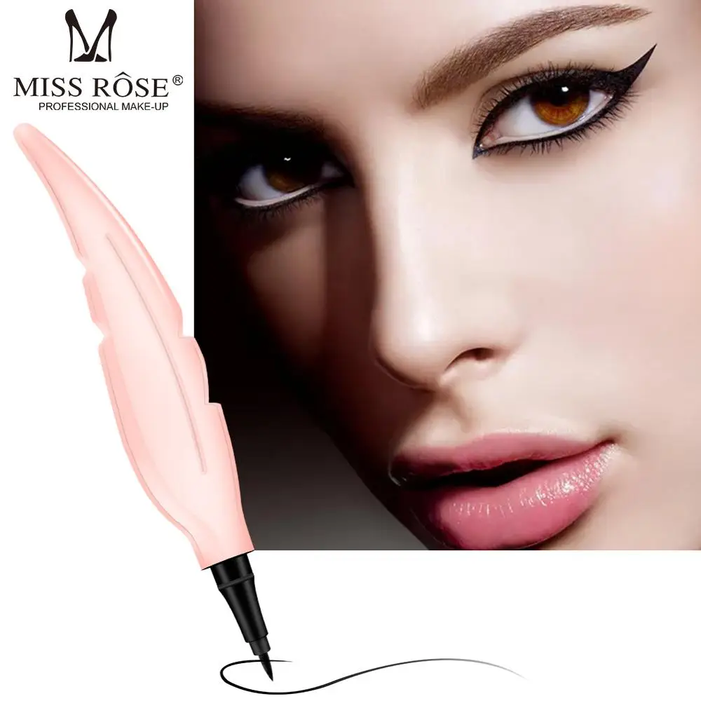 

New Arrival Miss Rose Individual Long Leaf Shape Eyeliner Waterproof Eyeliners Lasting Eyeliner Liquid Cosmetics Manufacturer, As the pictue show