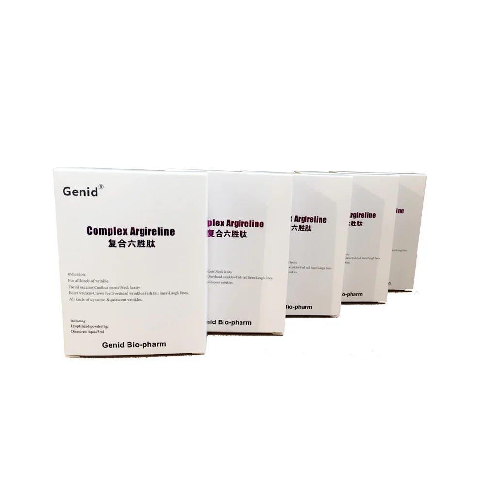 

Mesotherapy injection serum Argireline injectable Six peptide lyophilized powder, White