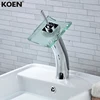 LED Glass Sink Faucet Bathroom Mixer Pool Basin Water Tap