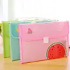 Fresh Sweet Fruit Multi-Layer Expanding File Bag Tote Document Bag A4 Box File Case Stationery Filing Production