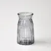 Decorative New Design Large Mouth Grey Glass Vase