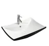 China manufacturer sanitary wares black&white color above counter art basin