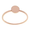 ELBLUVF Stainless Steel Rose Gold Plated Circle Disk Dot Ring Make a wish