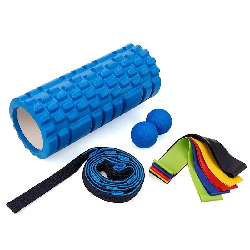 

Exercise Massage Foam Roller Set Resistance Bands Lacrosse Ball Foam Roller Set, Black/red/orange/green/blue/as availbe