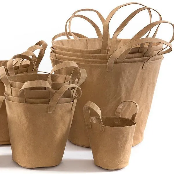Custom Water Resistant Paper Bag,Waterproof Storage Basket/washable