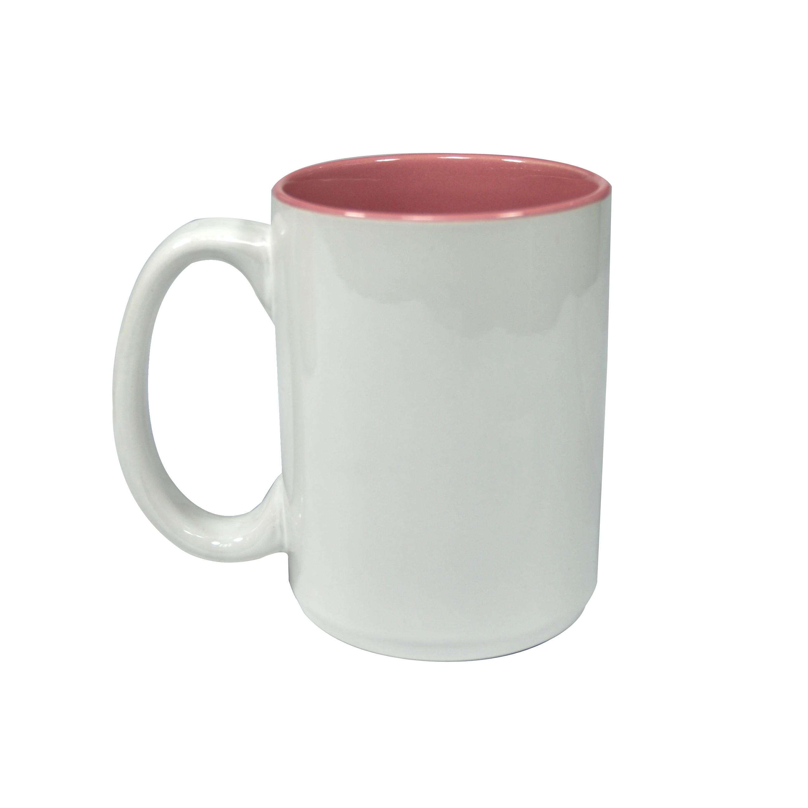 

Top Grade 15 oz Porcelain Mugs to Customize Sublimation Mugs White Mug with Color Inside Sublimation