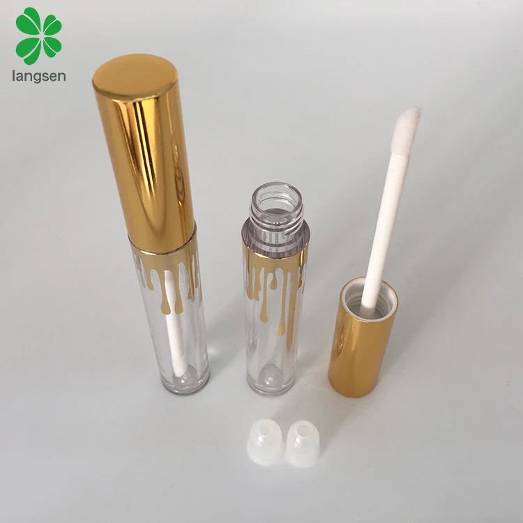 4ml plastic round clear lip gloss tube