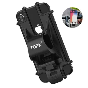 TOPK Adjustable Non-slip Soft Silicone Motorcycle Bike Phone Holder