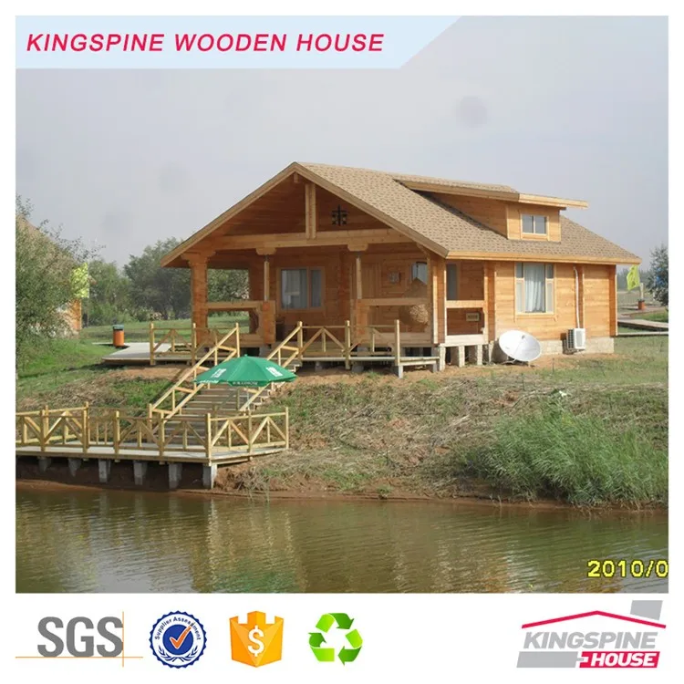 Hot Sale Prefabricated House Log Cabin Wood Beach House Kpl 012