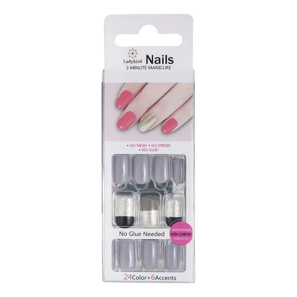 

Gel acrylic nails cool grey S937