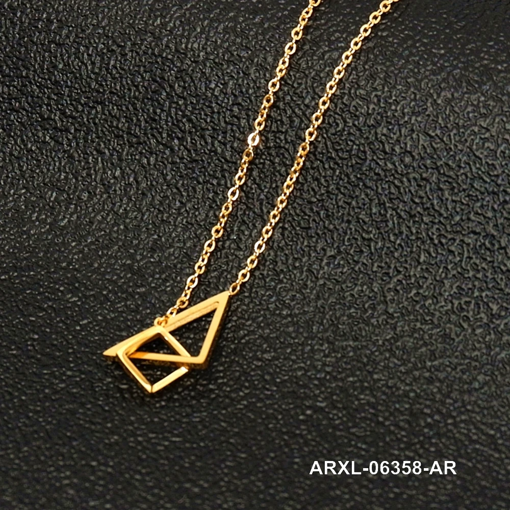 

Fashion jewelry gold plated Geometric design necklaces