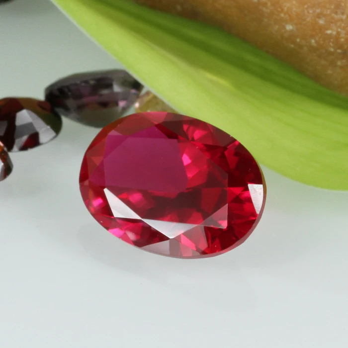 

9.0 Hardness Oval brilliant cut 5# Ruby synthetic corundum gems price wholesale