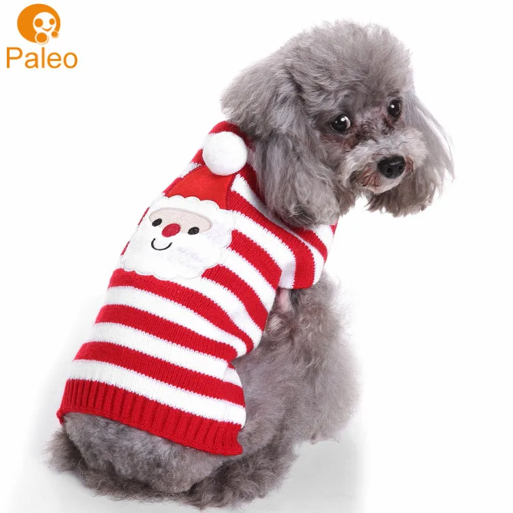 

OEM ODM Factory Wholesaler animal pattern novelty knitted Xmas dog jumper strip sweater