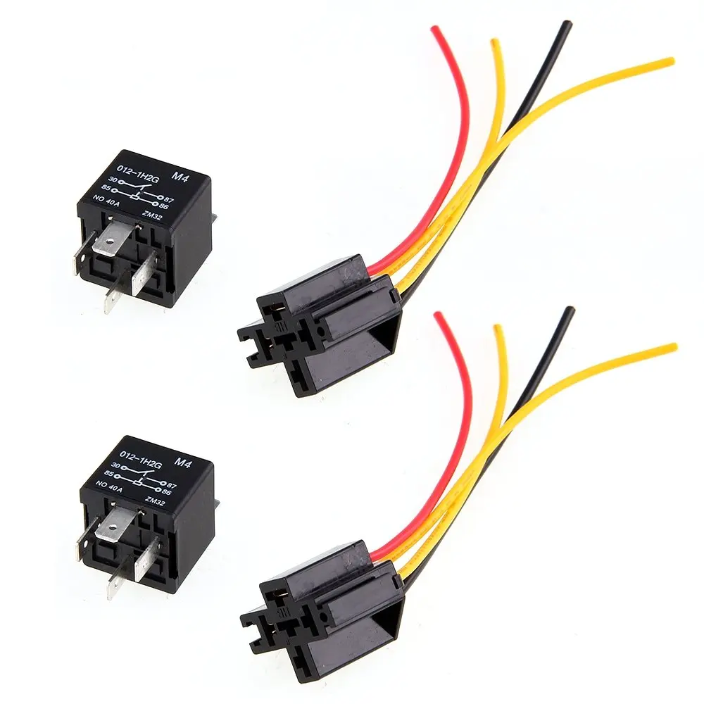 Car Relay Automotive Relay 12v 40a 4 Pin Wire With 5