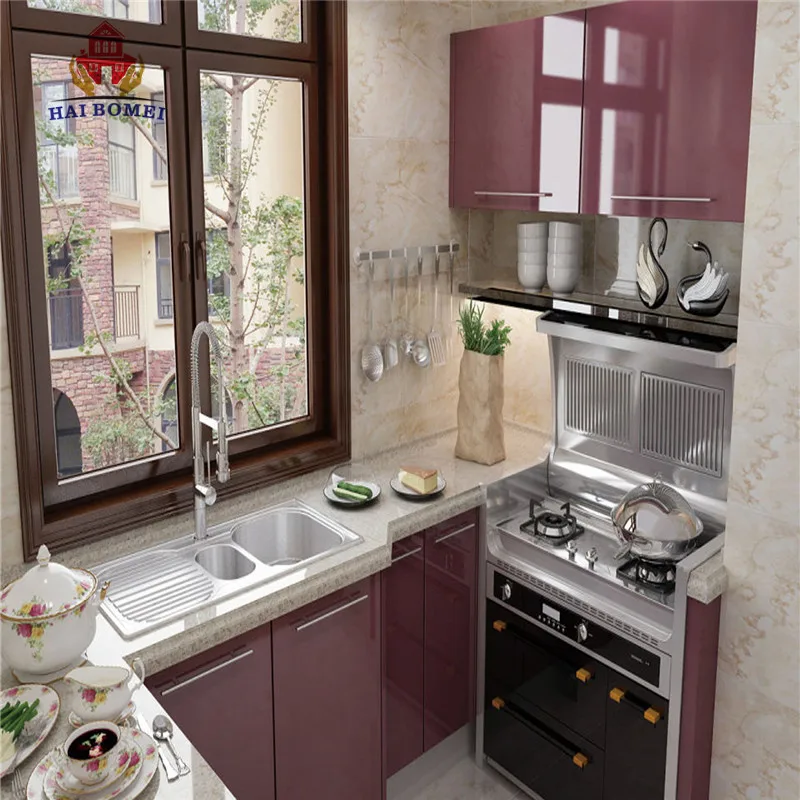 Bomei Factory Modular Kitchen Designs Photos High Gloss Laminate