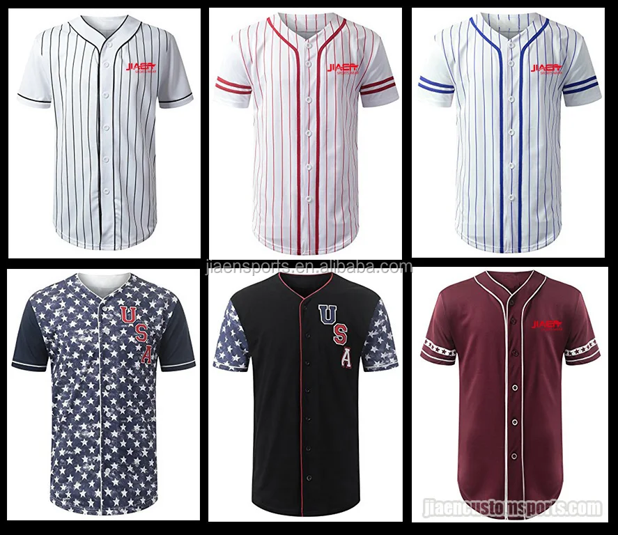 Source De béisbol equipo de softbol camiseta dos botones barato de béisbol  ropa de manga corta on m.alibaba.com