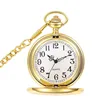 Factory retro fashion glossy pocket watch Leisure number vintage quartz pocket watch