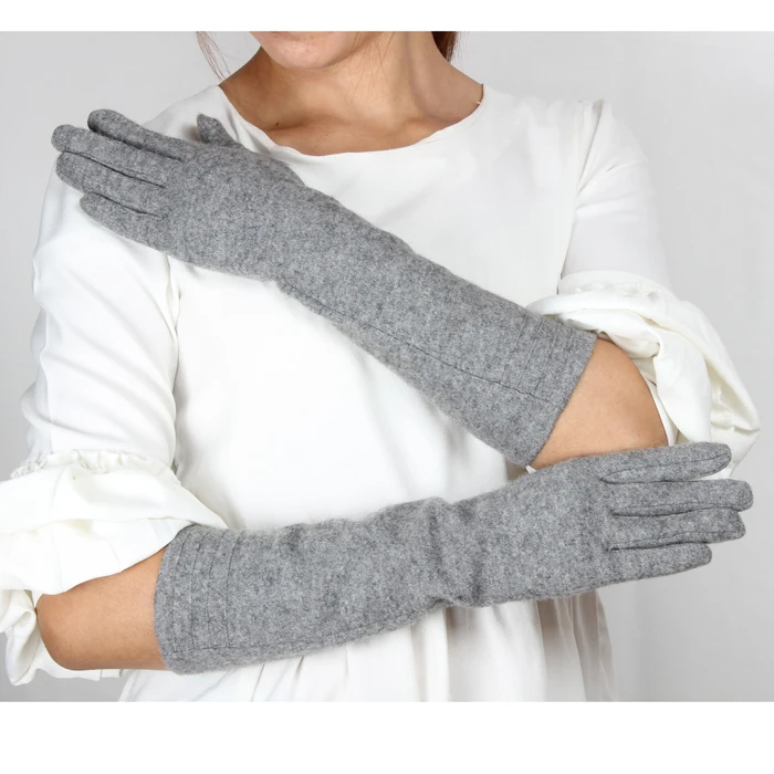 long wool gloves ladies