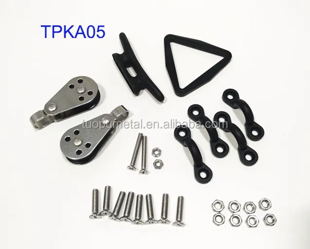 Diy Kayak Anchor Trolley Kit Set Canoe Kayak Pad Eye Anchor Cleat Kit