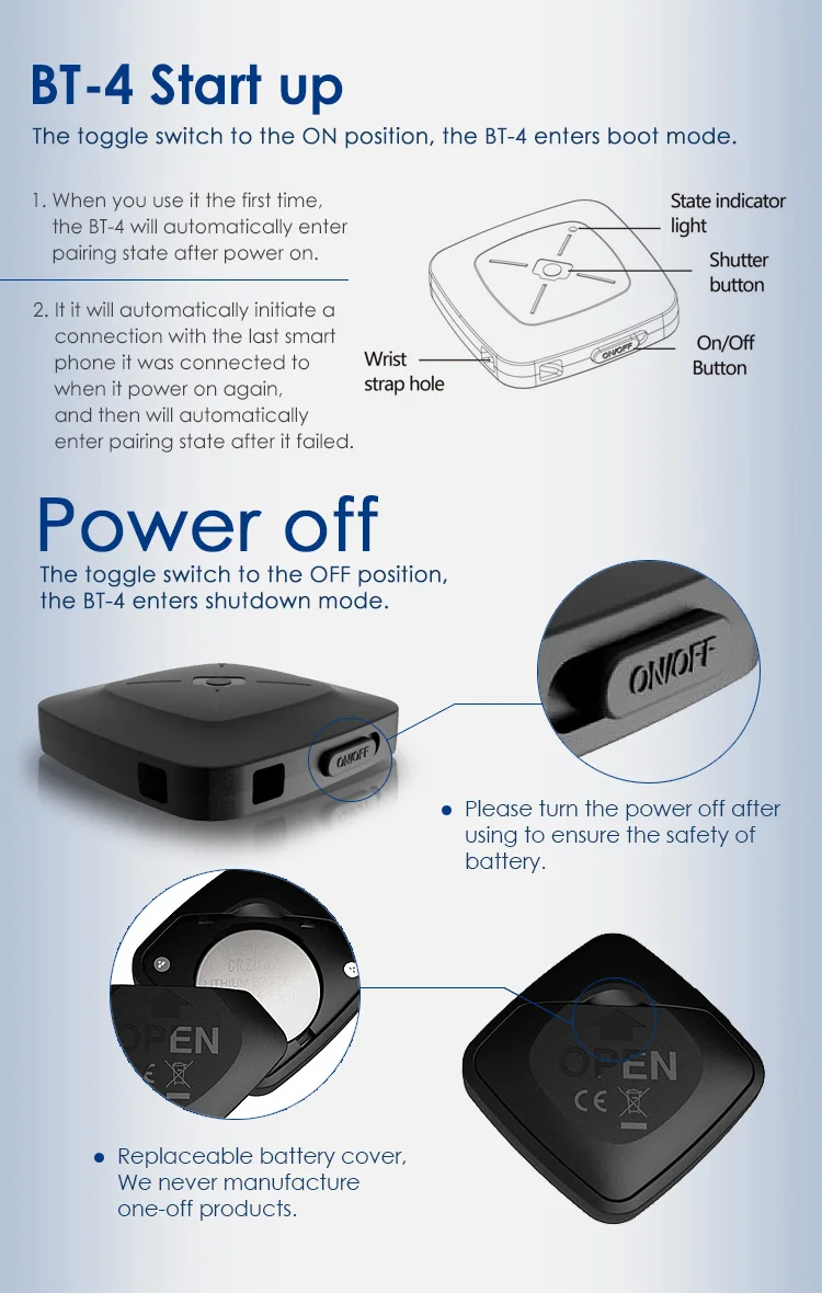 Bluetooth remote control instructions,easy to use