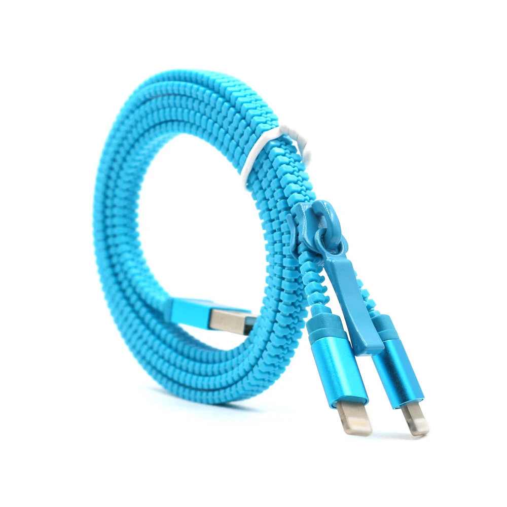 New Design High Speed 1A USB Zipper Charging Cable For iPhone Charger Cable