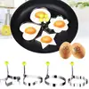 Stainless Steel Omelette Egg Mold Frying Egg Rings Heart Round Flower Star Mouse Shaped Cooking Tools