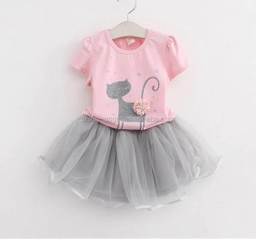 New summer girls dresses short sleeve clothing