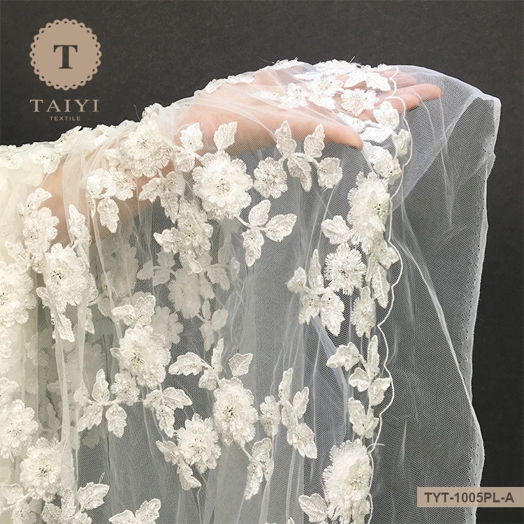 
TAIYI High Quality Beaded Lace For Bridal 