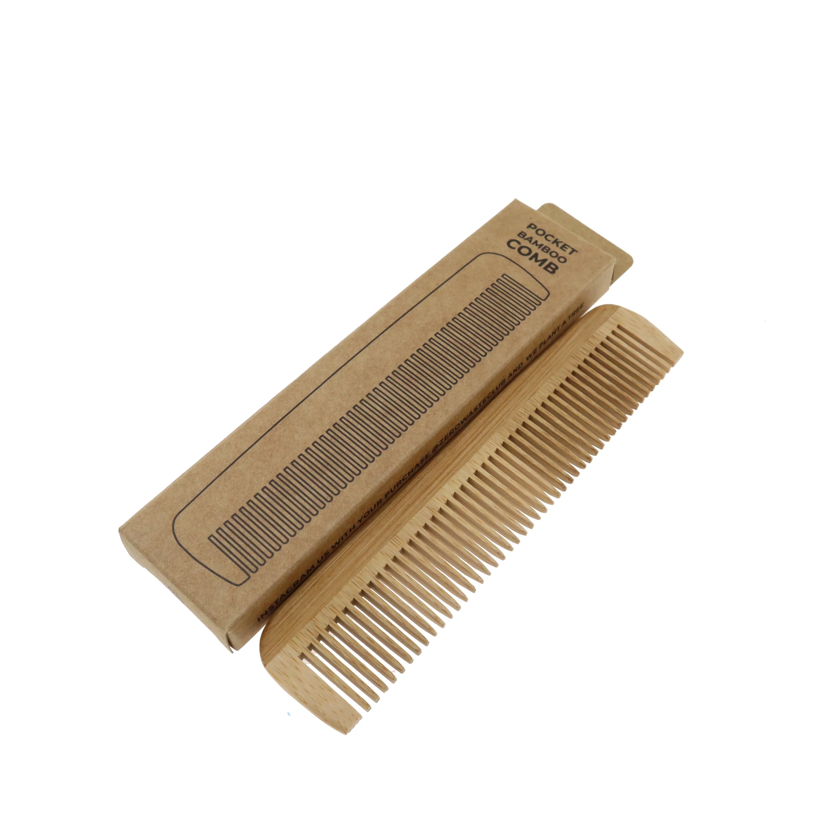 

small bamboo travel hair comb, Natural color